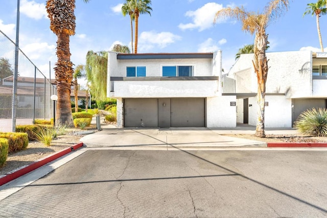 modern home featuring a garage