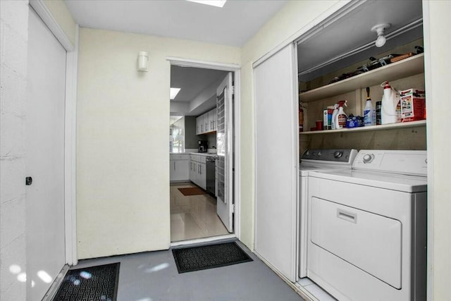 laundry area with washer and dryer