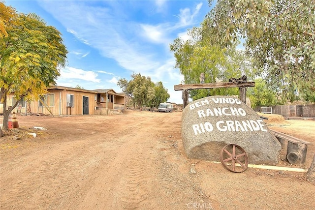 view of community sign