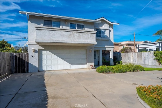 front facade with a garage