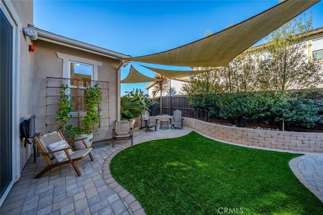 view of yard with a patio