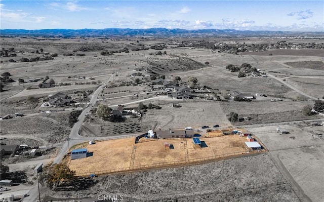 drone / aerial view with a mountain view