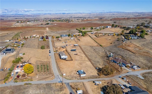 aerial view with a rural view