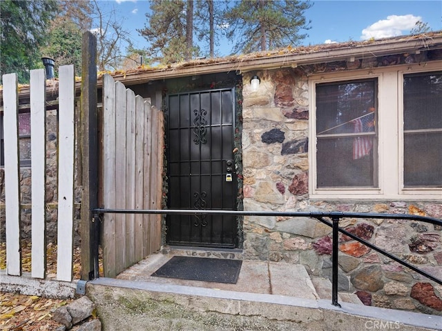 view of doorway to property