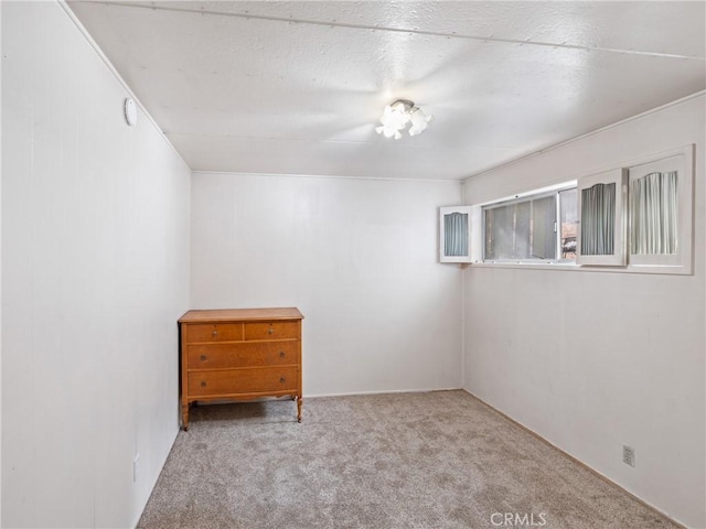 unfurnished room with light colored carpet