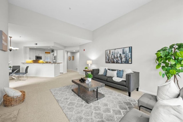 view of carpeted living room