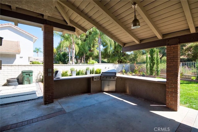 view of patio / terrace with area for grilling