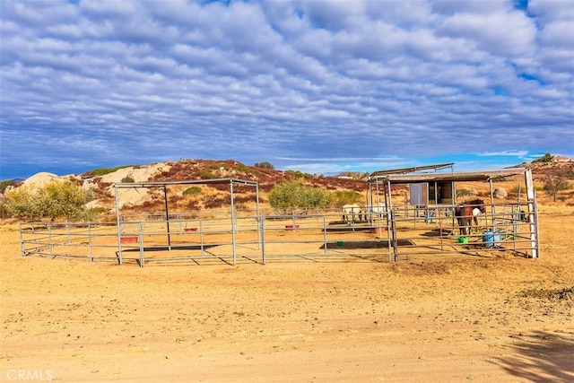 38752 Ruth Rd, Hemet, CA 92544 - view of jungle gym with an exterior structure, an outdoor structure, and a rural view