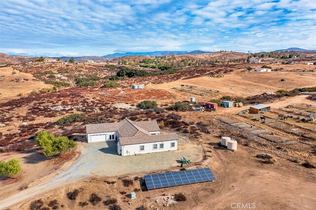 aerial view featuring a mountain view