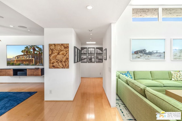 hallway featuring hardwood / wood-style floors