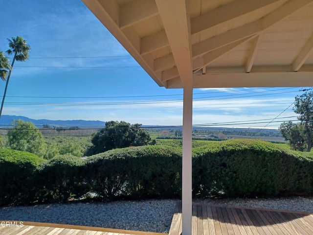 exterior space with a mountain view