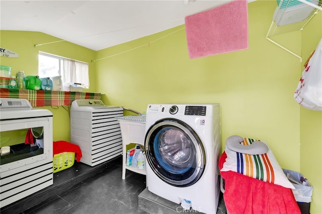 laundry area featuring washer and dryer