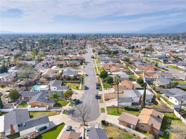 drone / aerial view with a residential view