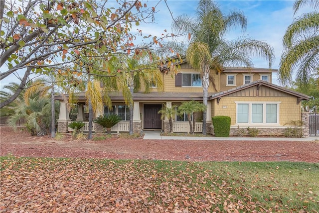 craftsman-style home featuring a porch