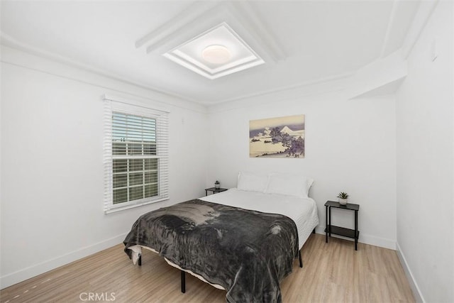 bedroom featuring wood-type flooring