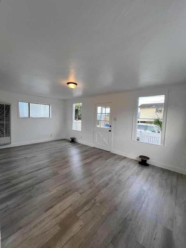 interior space featuring dark hardwood / wood-style flooring