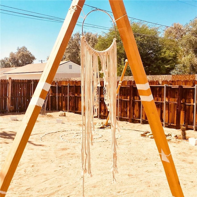 view of playground with fence