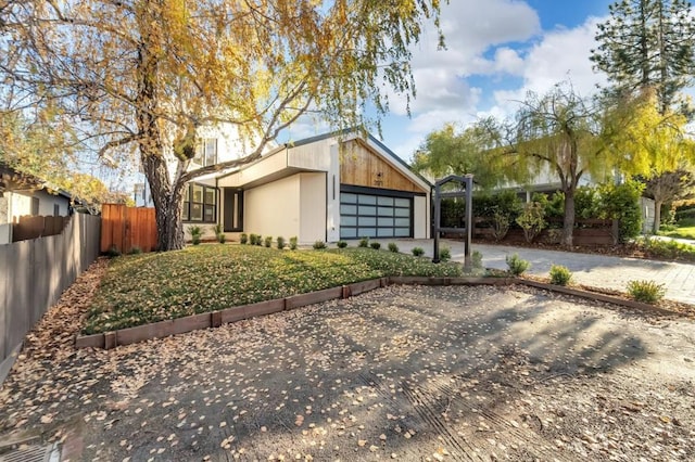 view of home's exterior with a garage