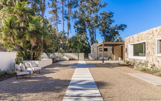 view of yard with a patio