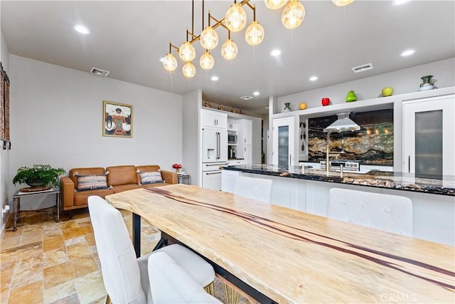 view of dining area