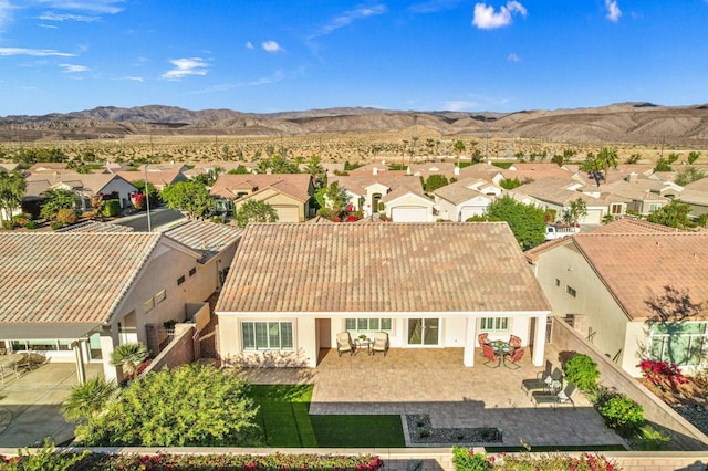 aerial view featuring a mountain view