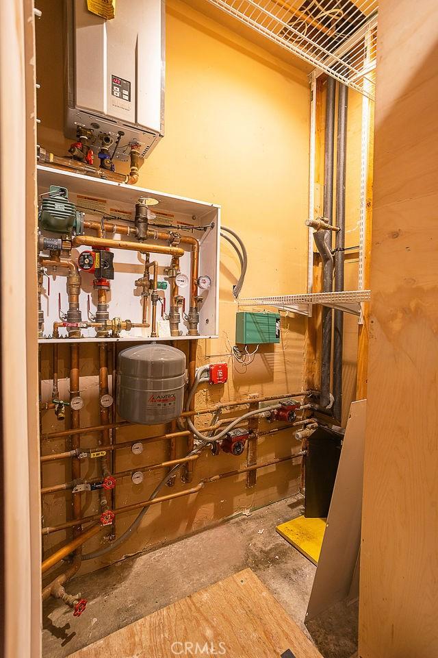 interior space featuring water heater