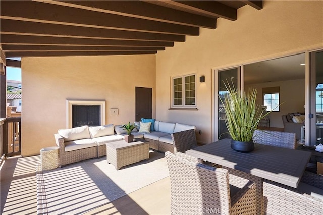 view of patio / terrace with an outdoor hangout area