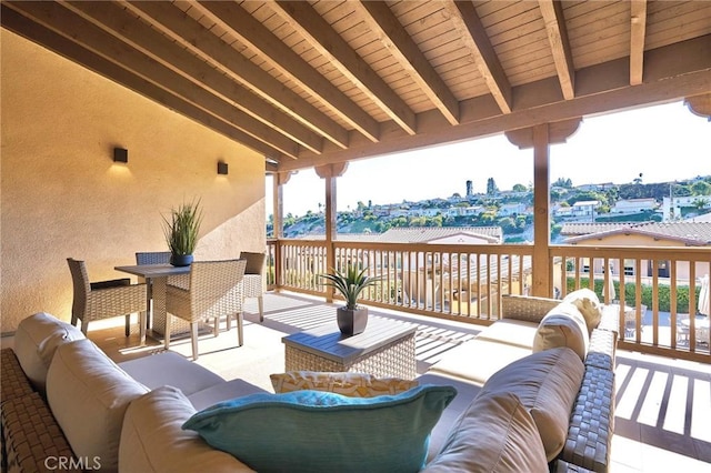 view of patio / terrace featuring an outdoor hangout area