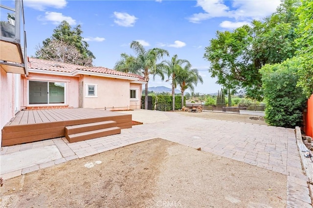 exterior space featuring a deck