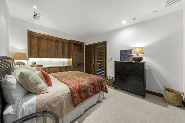 view of carpeted bedroom