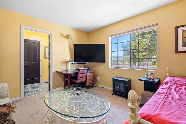 bedroom with carpet floors