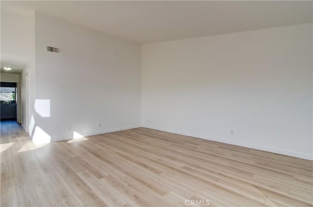 empty room featuring light wood-type flooring