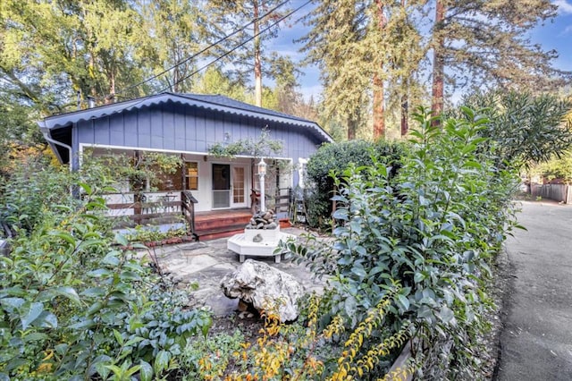 exterior space featuring covered porch