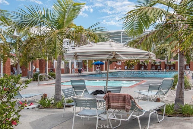 view of pool with a patio area