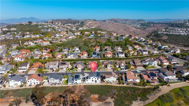 aerial view featuring a mountain view