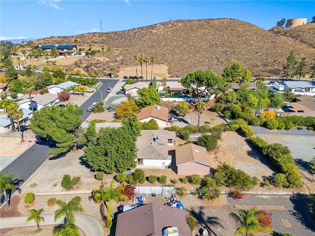 bird's eye view with a mountain view