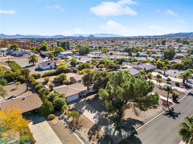 aerial view featuring a mountain view