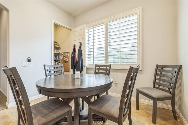 view of dining area