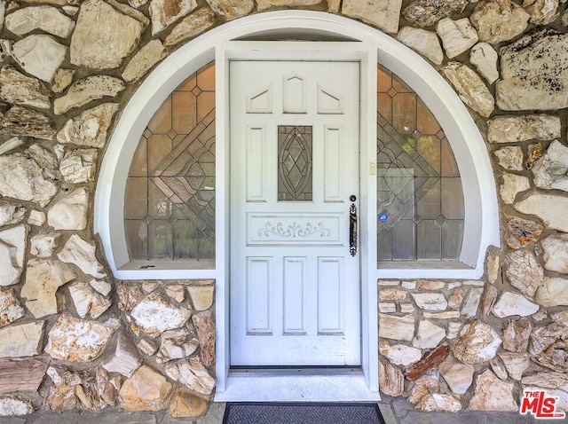 view of doorway to property