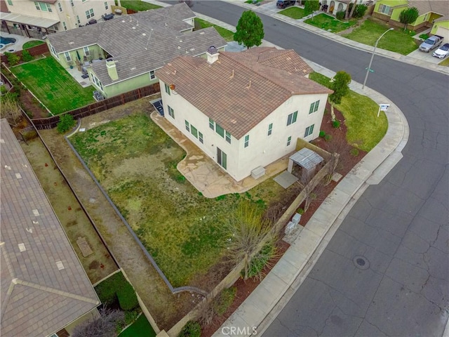 bird's eye view with a residential view