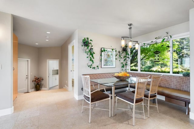 view of dining room