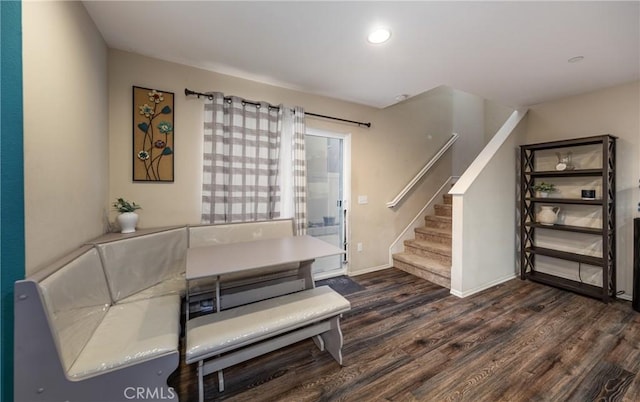 interior space featuring dark wood-type flooring