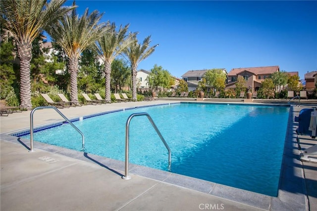 view of pool featuring a patio area