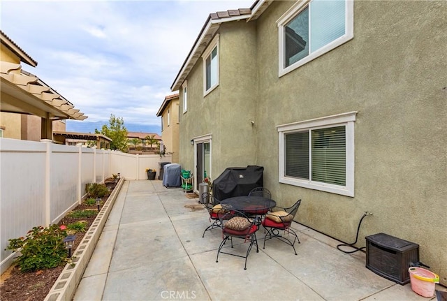 view of patio with area for grilling