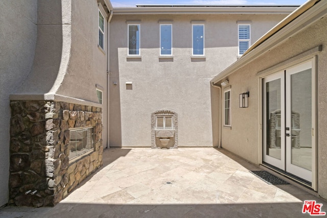 view of patio with french doors