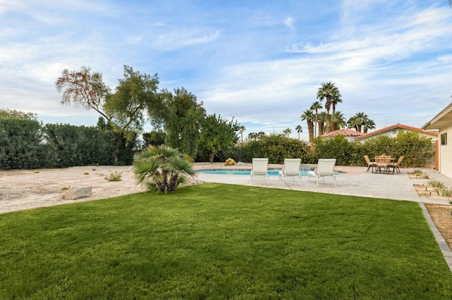 view of yard featuring a patio area