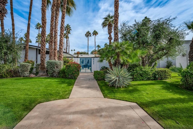 view of front of house with a front lawn