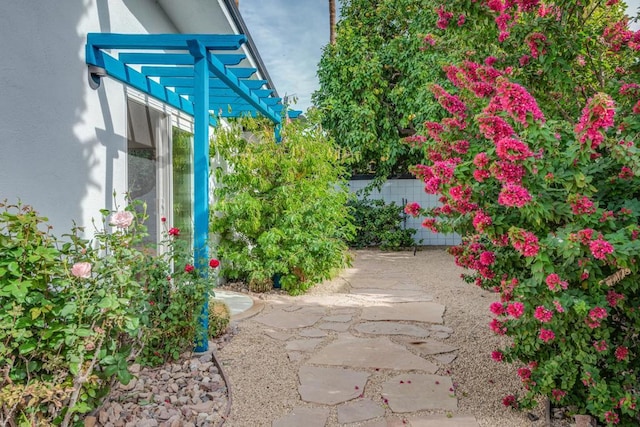 view of patio / terrace with a pergola