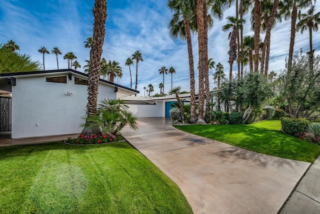 ranch-style home with a front yard