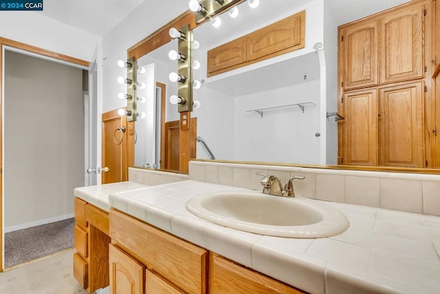 bathroom featuring vanity